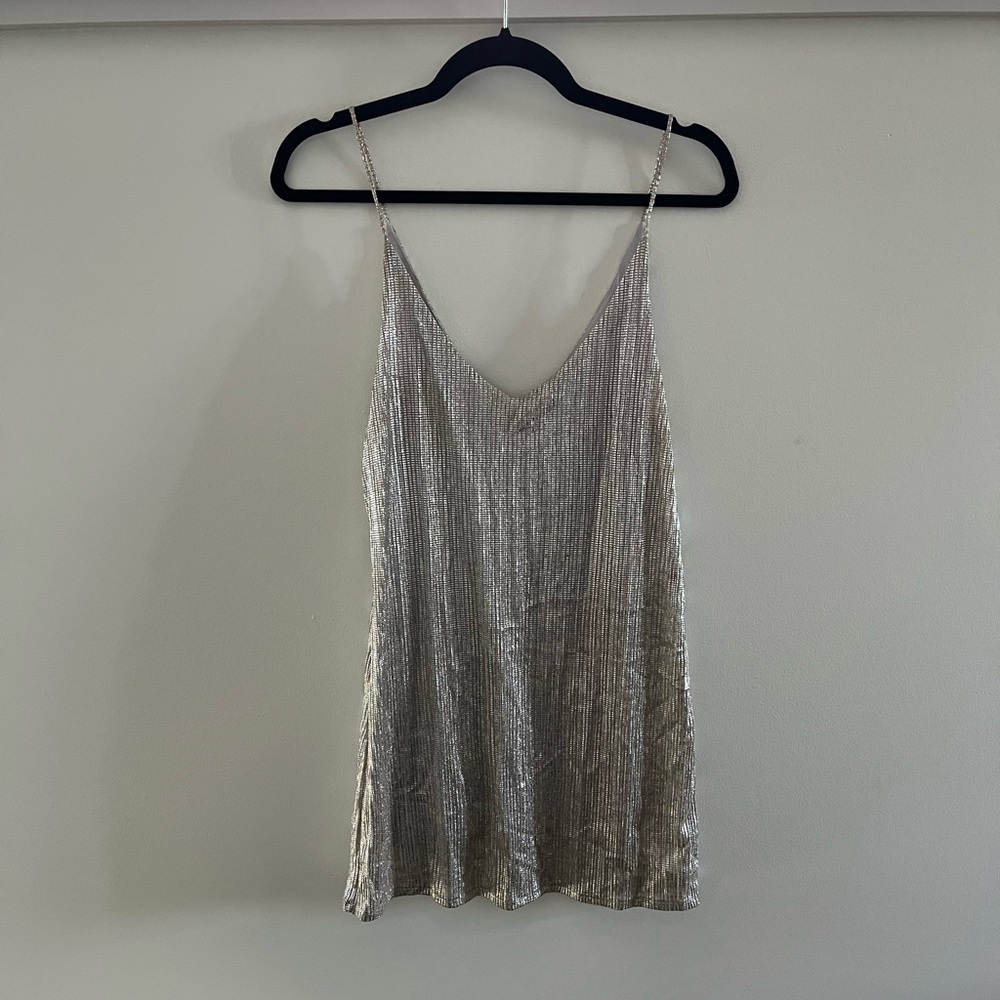 Amuse Society Metallic Mini Dress | Size Small